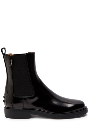 Tods Patent Leather Chelsea Boots - Black - 40 (IT40 / UK7)