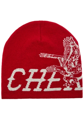 Cherry Los Angeles Flying Cherry Wool and Cashmere-blend Skull cap - Red - One Size