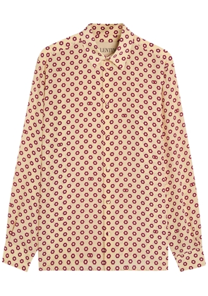 Valentino Garavani Patterned Silk-chiffon Shirt - Pink - 41 (C16 / L)