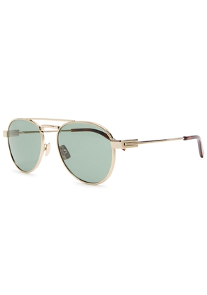 Saint Laurent Aviator-frame Sunglasses - Gold - One Size