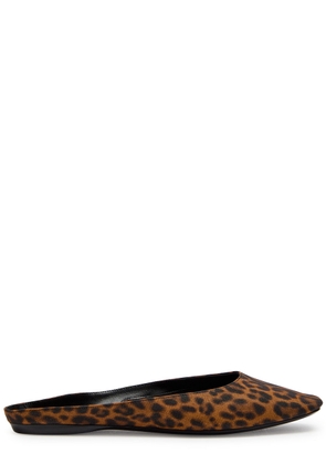 Saint Laurent Lido Leopard-print Woven Flats - 41 (IT41 / UK8)