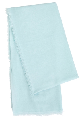 Ama Pure Cashmere Scarf - Light Blue - One Size