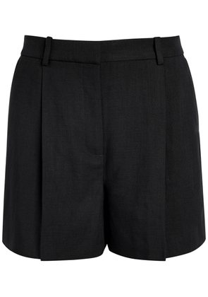 Anine Bing Trent Woven Shorts - Black - 10 (UK14 / L)