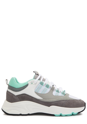 Cleens Aero Runner Panelled Mesh Sneakers - Mint - 44 (IT44 / UK10)