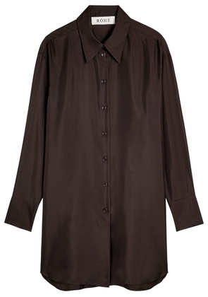 Rohe Silk Shirt - Brown Other - 38 (UK10 / S)