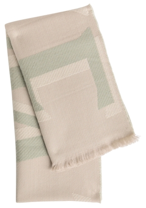 Loewe Logo Wool and Cashmere-blend Scarf - Brown - One Size