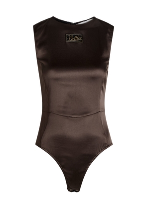 Bettter Smoked Stretch-satin Dark Brown Designer Bodysuit UK12 / M - M (UK12 / M)