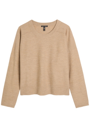 Eileen Fisher Merino Wool Jumper - Beige - M (UK 14-16 / L)