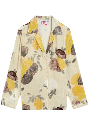 Bernadette Louis Floral-print Velour Blouse - Multicoloured 1 - 38 (UK10 / S)