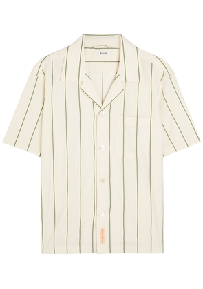 Bode Celery Striped Cotton Shirt - White - M