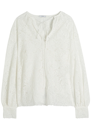 Erdem Ditsy Floral Guipure-lace Blouse - Ivory - 12 (UK12 / M)