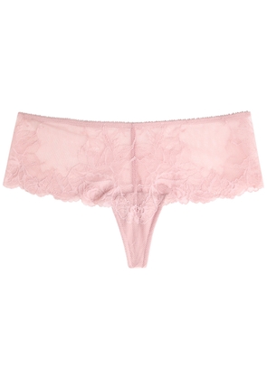 Wacoal Vivid Attraction Lace Thong - Light Pink - XL (UK16 / XL)