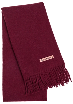 Acne Studios Canada Wool Scarf - Burgundy - One Size