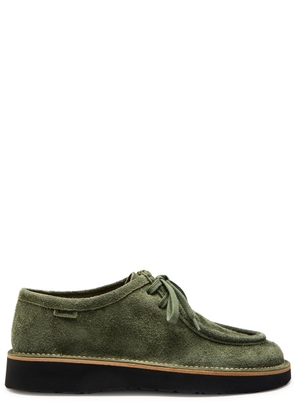 Loewe Faro Brushed Suede Shoes - Green - 41 (IT41 / UK7)