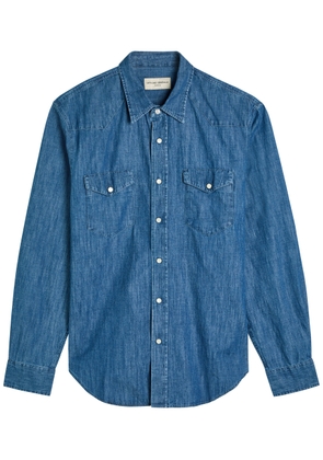 Officine Générale Chambray Shirt - Mid Blu - S