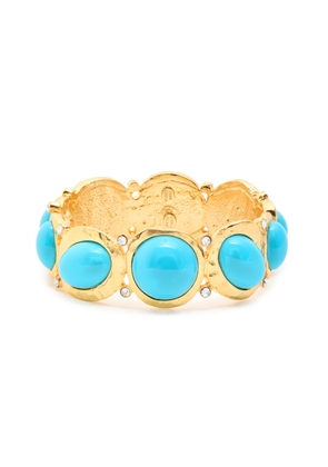 Kenneth Jay Lane Cabochon 22kt Gold-plated Bracelet - Turquoise - One Size