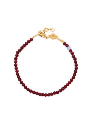 Anni LU Tan Line 18kt Gold-plated Beaded Bracelet - Burgundy - One Size