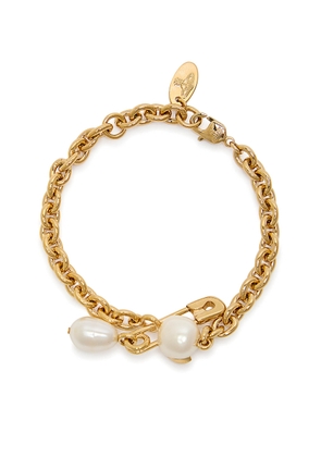 Vivienne Westwood Claude Pearl-embellished Bracelet - Gold - One Size