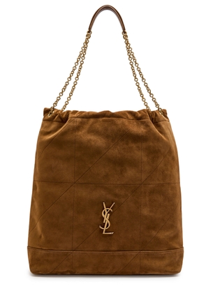 Saint Laurent Jamie Pochon Large Suede Shoulder bag - Brown - One Size
