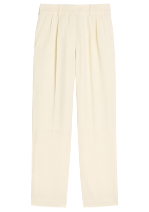 Blaze Milano Fox Pleated Wool-crepe Trousers - Cream - 1 (UK8 / S)