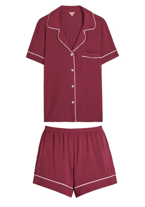 Eberjey Gisele Jersey Pyjama set - Burgundy - M (UK12 / M)