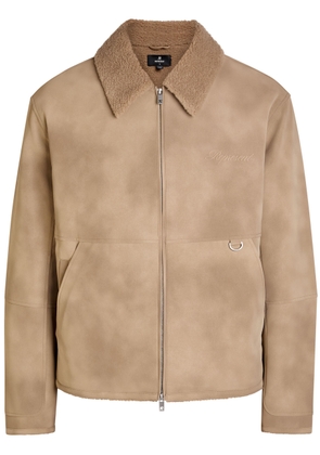 Represent Logo-embossed Faux Shearling Jacket - Beige - M