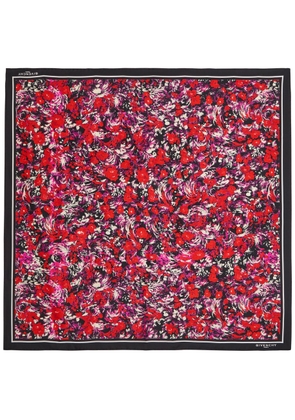 Givenchy Night Garden Floral Printed Silk Scarf - Fuchsia - One Size