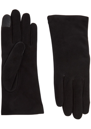 Agnelle Ines Cashmere-lined Suede Gloves - Black - 7 (M)