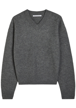Maria Mcmanus V-neck Merino Wool Jumper - Charcoal - S (UK8-10 / S)