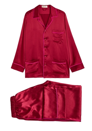 Olivia Von Halle Yves Silk Pyjama set - Red - M (UK12 / M)