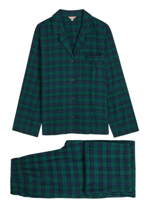 Eberjey Plaid Flannel Pyjama set - Black - S (UK8-10 / S)