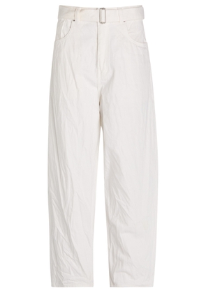 Studio Nicholson Cahun Belted Tapered-leg Jeans - White - 8 (UK8 / S)