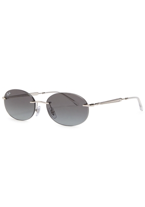 Ray-ban Rimless Oval-frame Sunglasses - Silver - One Size
