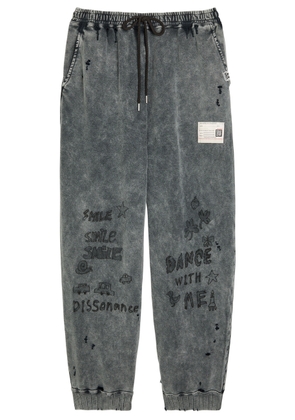 Maison Mihara Yasuhiro Distressed Printed Cotton Sweatpants - Black - 48 (IT48 / M)