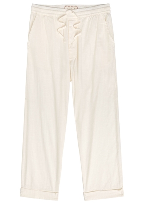 Smr Days Malibu Embroidered Straight-leg Cotton-blend Trousers - Ecru - L