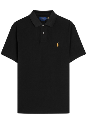 Polo Ralph Lauren Logo-embroidered Piqué Cotton Polo Shirt - Black - M