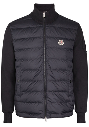 Moncler Quilted Hooded Cotton-blend Jacket - Navy - S