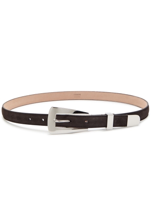 Khaite Lucca Suede Belt - Dark Brown - 75 (UK 8 / S)