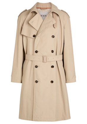 Tods Quilted Cotton-blend Trench Coat - Sand - XL