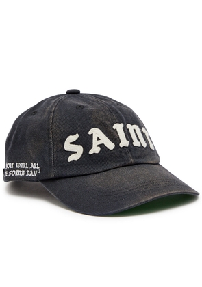 Saint Mxxxxxx Logo-appliquéd Cotton cap - Black - One Size