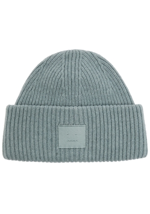 Acne Studios Pana Face Wool-blend Beanie - Blue - One Size
