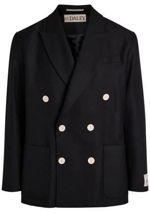 SS Daley Lachlan Double-breasted Wool Jacket - Black - 52 (IT52 / XL)