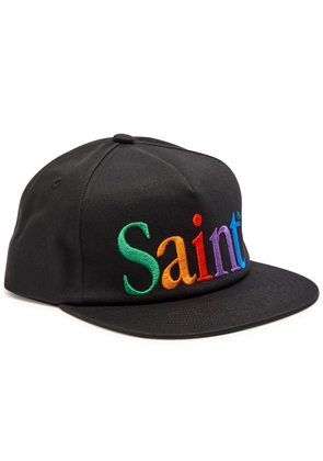 Saint Mxxxxxx Logo-embroidered Cotton cap - Black - One Size