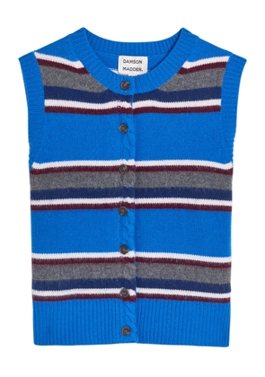 Damson Madder Sofie Striped Wool Vest - Blue - 6 (UK6 / XS)