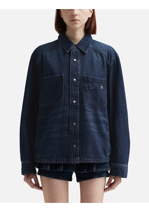 Pin-Tuck Denim Shirt