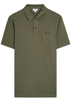 Sunspel Cotton Polo Shirt - Khaki - M
