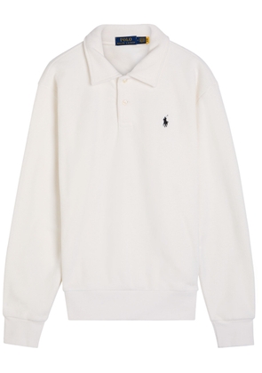 Polo Ralph Lauren Logo-embroidered Fleece Polo Jumper - Ecru - M