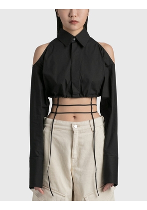 Cropped Shirt With Shoulder Cut-Outs