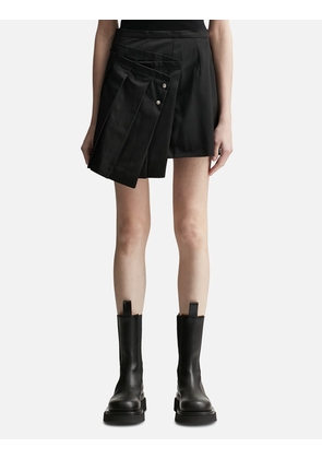 Fold-detail Pleats Mini Skirt