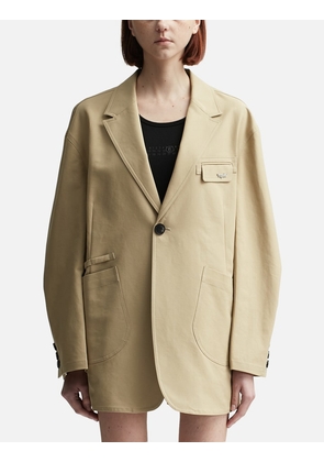 Oversized Pocket Detail Single-breasted Blazer